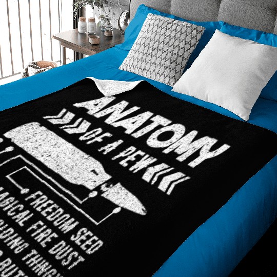 Anatomy Of A Pew Hunting Shooting Target Fire Gun Baby Blankets