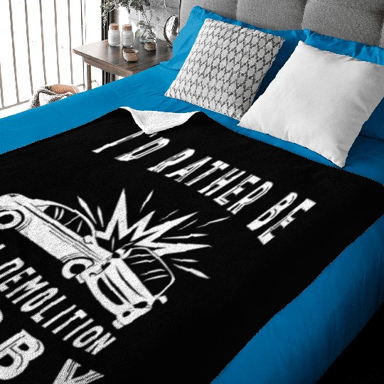 Demo Derby Demolition Derby At A Demolition Derby Baby Blankets