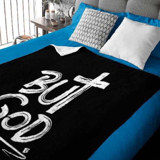 But God Cross Christian Baby Blankets