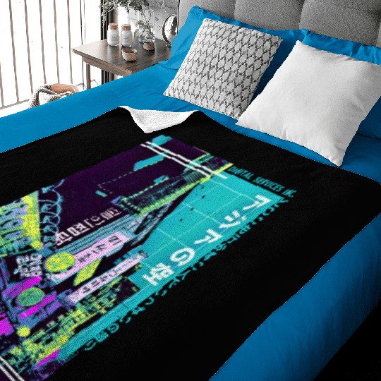 Aesthetic Vaporwave Japan Style 80s 90s Tokyo Asia Baby Blankets
