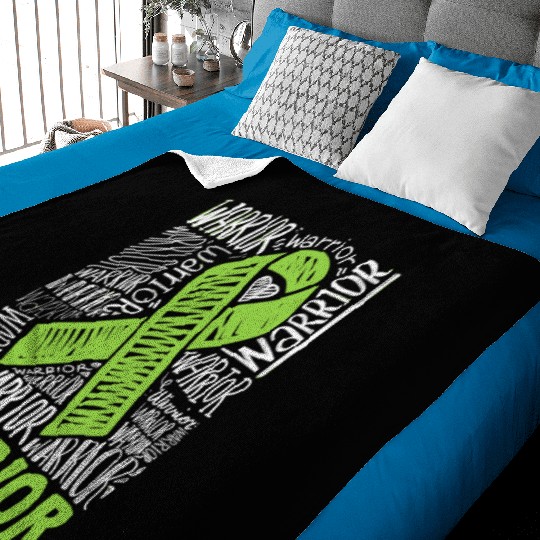 Non-Hodgkins Lymphoma Warrior Lime Green Awareness Baby Blankets