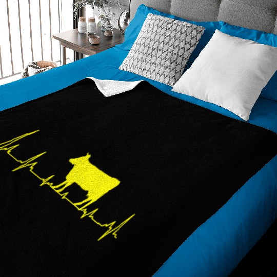 Agriculture Gift Cow Cattle Breeding ECG Baby Blankets