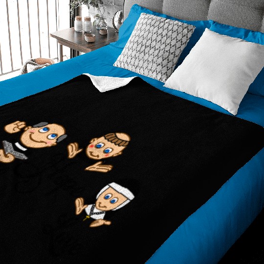 Faith Hope Love with nun, pastor and monk Baby Blankets