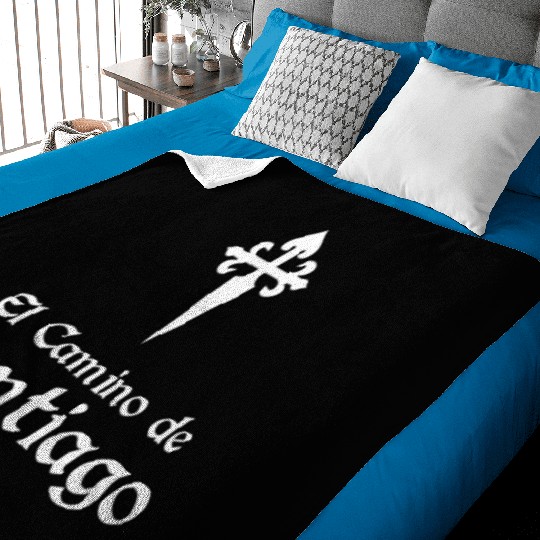 El Camino De Santiago Saint James Cross Scallo Baby Blankets