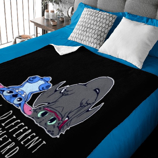 Stay Different Stay Weird Toothless And Stitch Baby Blankets