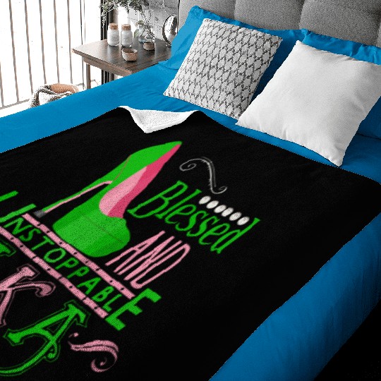 Womens AKA inspired Blessed AKA AKA sorority Alpha Baby Blankets