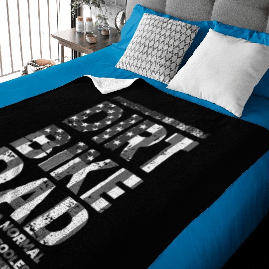 DIRT BIKE DAD Bike Motocross Enduro US Flag Baby Blankets