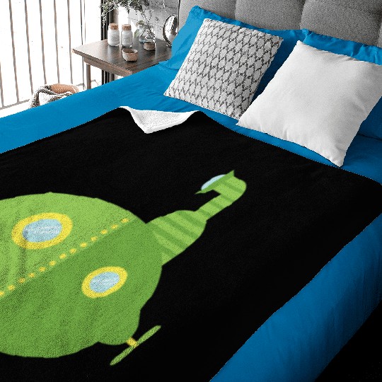 Submarine Lime Baby Blankets