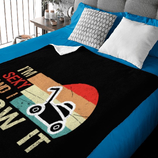 Gardening Sexy And I Mow It Mowing Funny Mower Baby Blankets