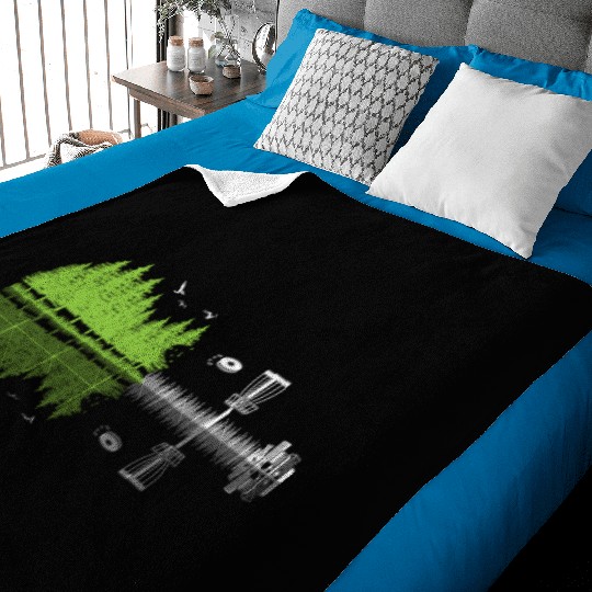 Sunset Guitar Disc Golf, Perfect For disc golf Baby Blankets