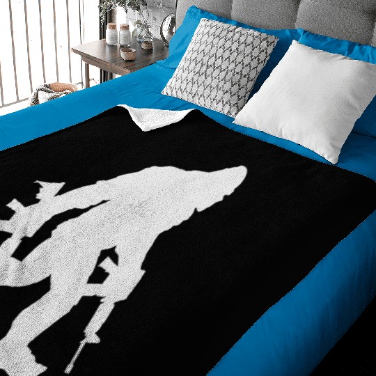 Bigfoot Silhouette Sasquatch Baby Blankets