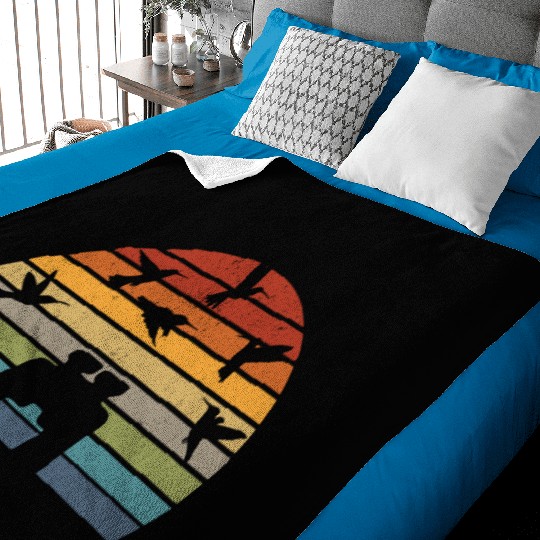 Bird Watching Vintage Birdwatching Birding Baby Blankets