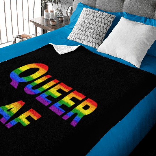 Queer AF Rainbow Spectrum Baby Blankets