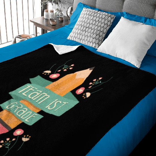 Back To School Student Teacher Team 1St Grade Baby Blankets