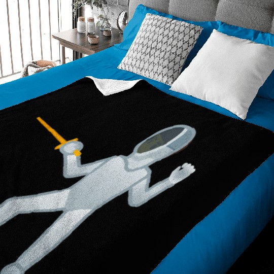 Person Fencing Fencer Gift Baby Blankets