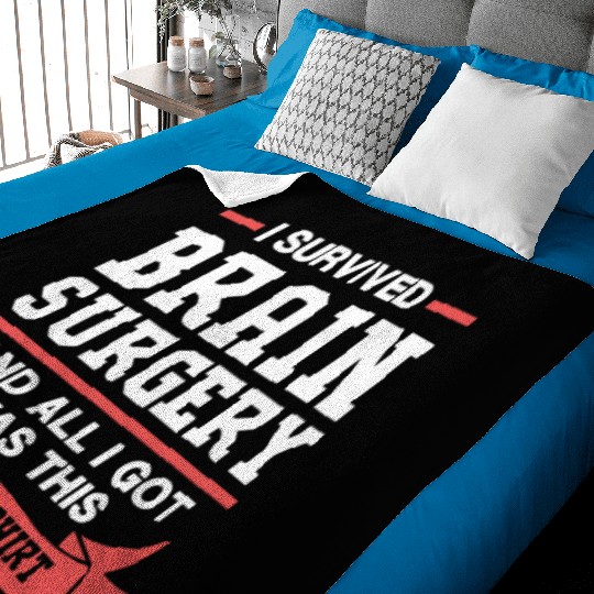 Brain Cancer Survivor I Survived Brain Surgery Baby Blankets