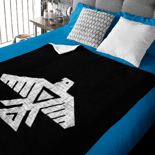 Native American Owl Symbol Baby Blankets