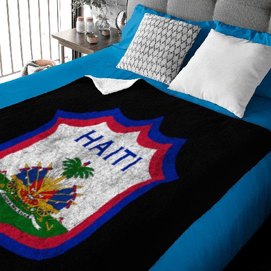 Haiti Crest Design Baby Blankets