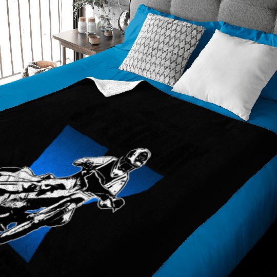 Motorcycle Speedway Racing Baby Blankets