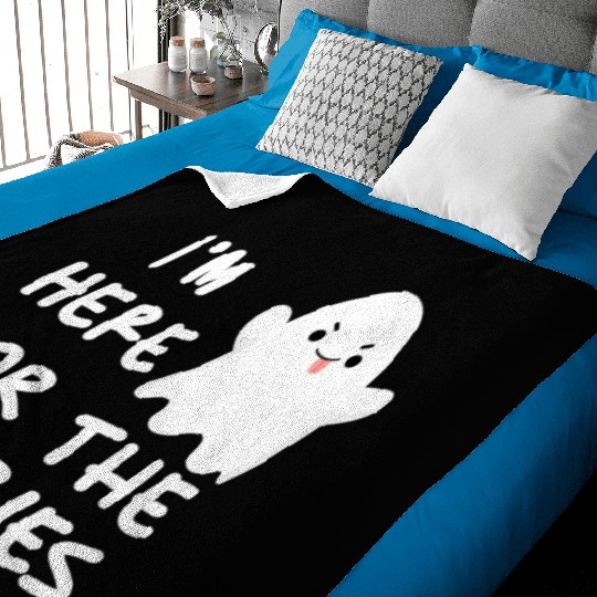 I'm Here For the Boobies Funny Baby Halloween Baby Blankets