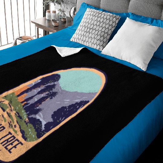 Joshua tree national park retro design Baby Blankets
