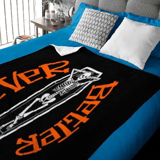 Pumpkin, Dancing Skeleton Never Better Skull Skele Baby Blankets