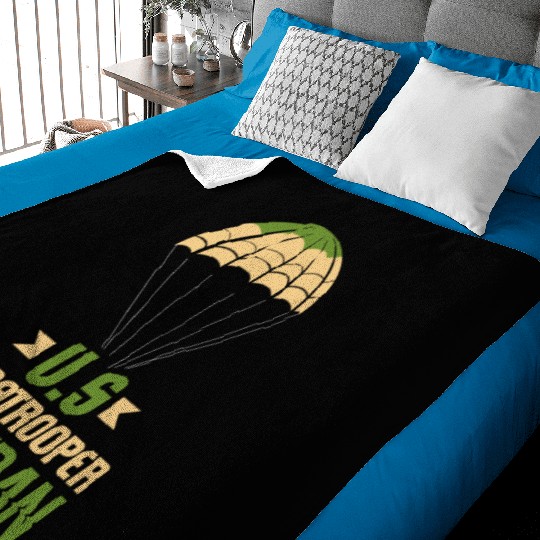 Army Parachute Airborne Division US Veteran Baby Blankets