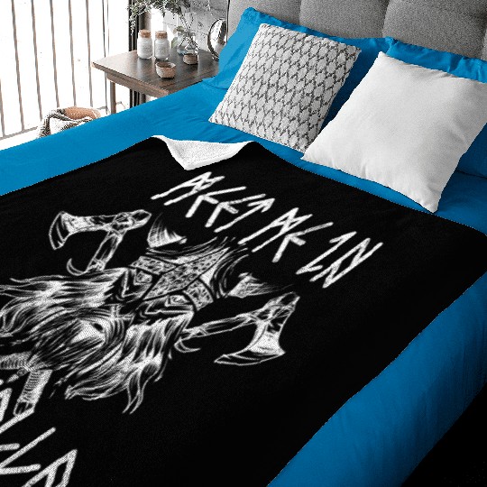 Meet Me In Valhalla Nordic Baby Blankets Runes Vikings