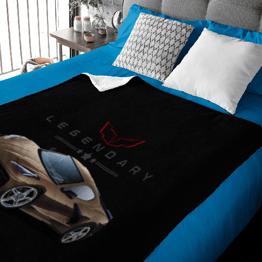 Bronze American Supercar Baby Blankets