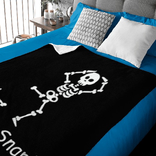 Aw Snap! My Broken Bones Spooky Skeleton Broken Baby Blankets