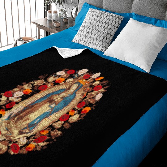 Our Lady Of Guadalupe Virgin Mary Catholic Baby Blankets