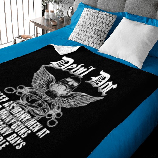 Devil Doc US Navy Corpsman Badass Army Veteran Baby Blankets