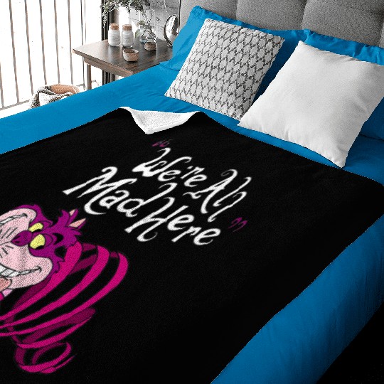 Cheshire Cat Were all Mad Here Cat 1669 Baby Blankets