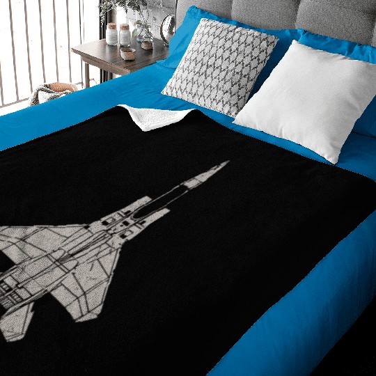 F 15E Strike Eagle US Airborne Fighter Pilot Baby Blankets