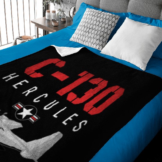 C 130 Hercules US Airborne Fighter Pilot Baby Blankets