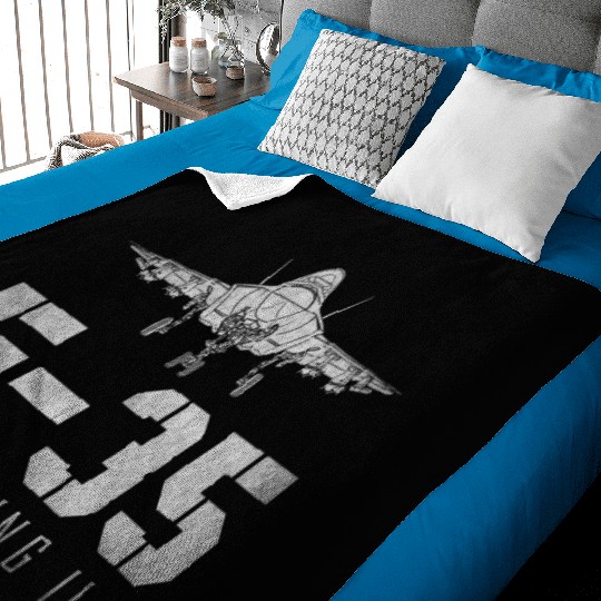 F 35 Lightning II US Airborne Fighter Pilot Baby Blankets