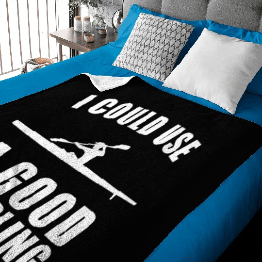 I Could Use A Good Paddling Funny Kayak Baby Blankets
