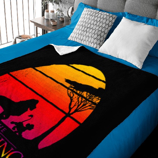 Disney Lion King Vintage Sunset Logo Graphic Baby Blankets