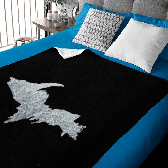 Upper Peninsula Snow 906 Yooper Baby Blankets