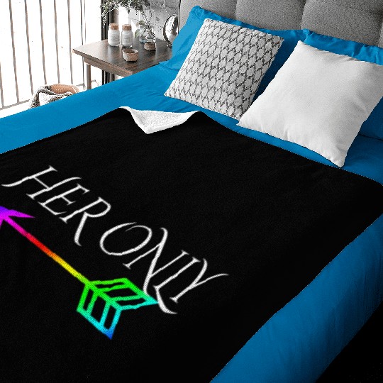 Cute Gay Couple Lesbian Valentines Day T Her Only Baby Blankets