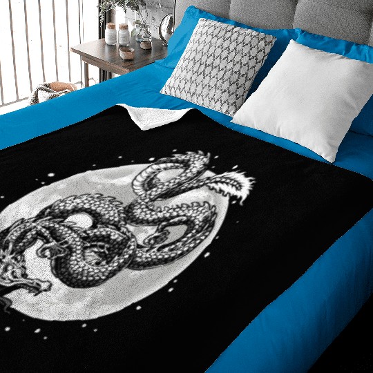 Chinese And Japanese Dragon Baby Blankets