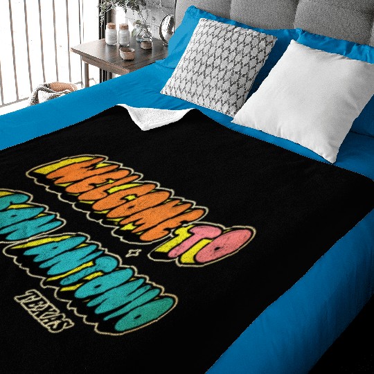 Welcome to San Antonio Texas Design Baby Blankets
