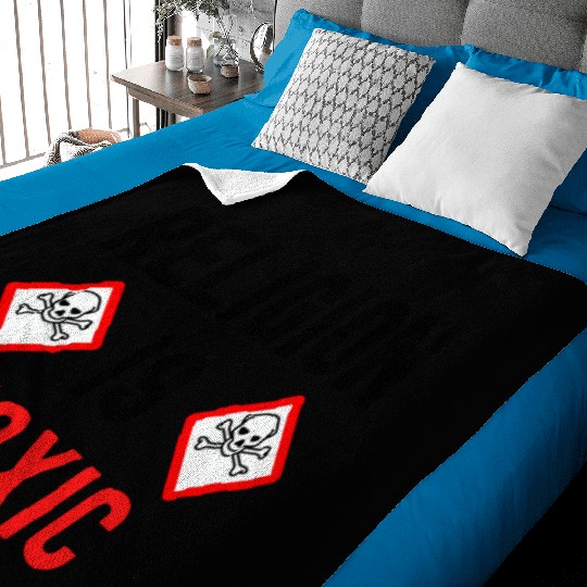 RELIGION Is TOXIC Skull Crossbones toxicity symbol Baby Blankets