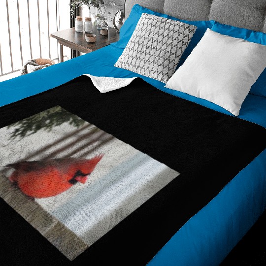 Brilliant Cardinal Bird 2 Baby Blankets