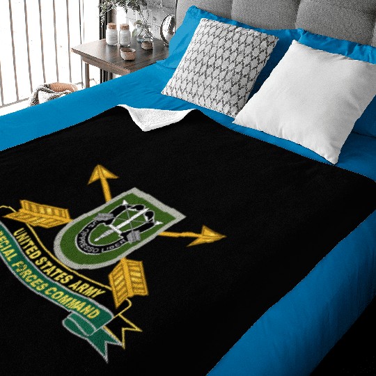 Army US Army Special Forces Command Flash Baby Blankets