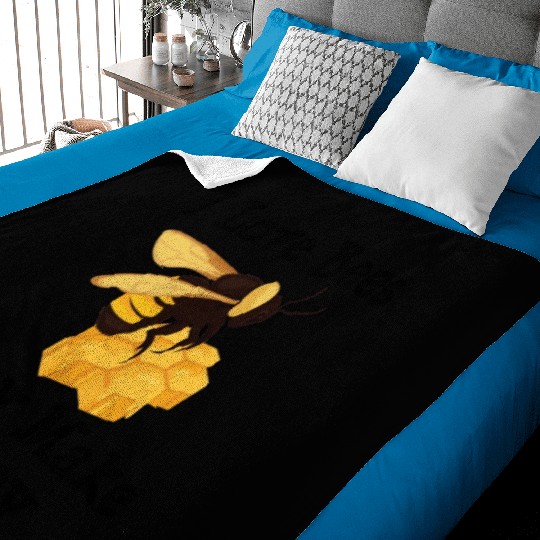 I Love Bees Honey Bee Beekeeping Beekeeper Baby Blankets