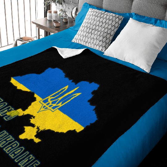 I Stand With Ukraine Baby Blankets