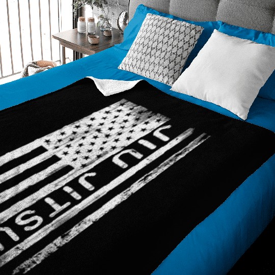 Jiu Jitsu American Flag Baby Blankets