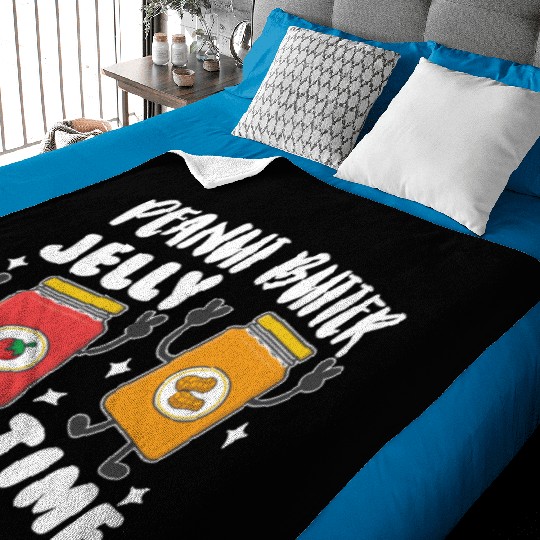 Peanni Butter Jelly Time Friend Peanut Strawberry Baby Blankets