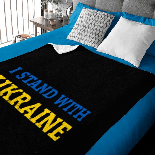 "I stand with Ukraine" Support & Solidarity Baby Blankets